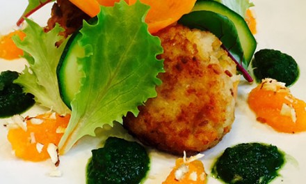 Cereal veggie balls, parsey combava puree