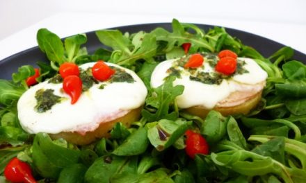 Polenta, mozzarella & basil crostini