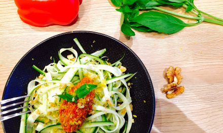 Zucchini spaghetti rawlognaise