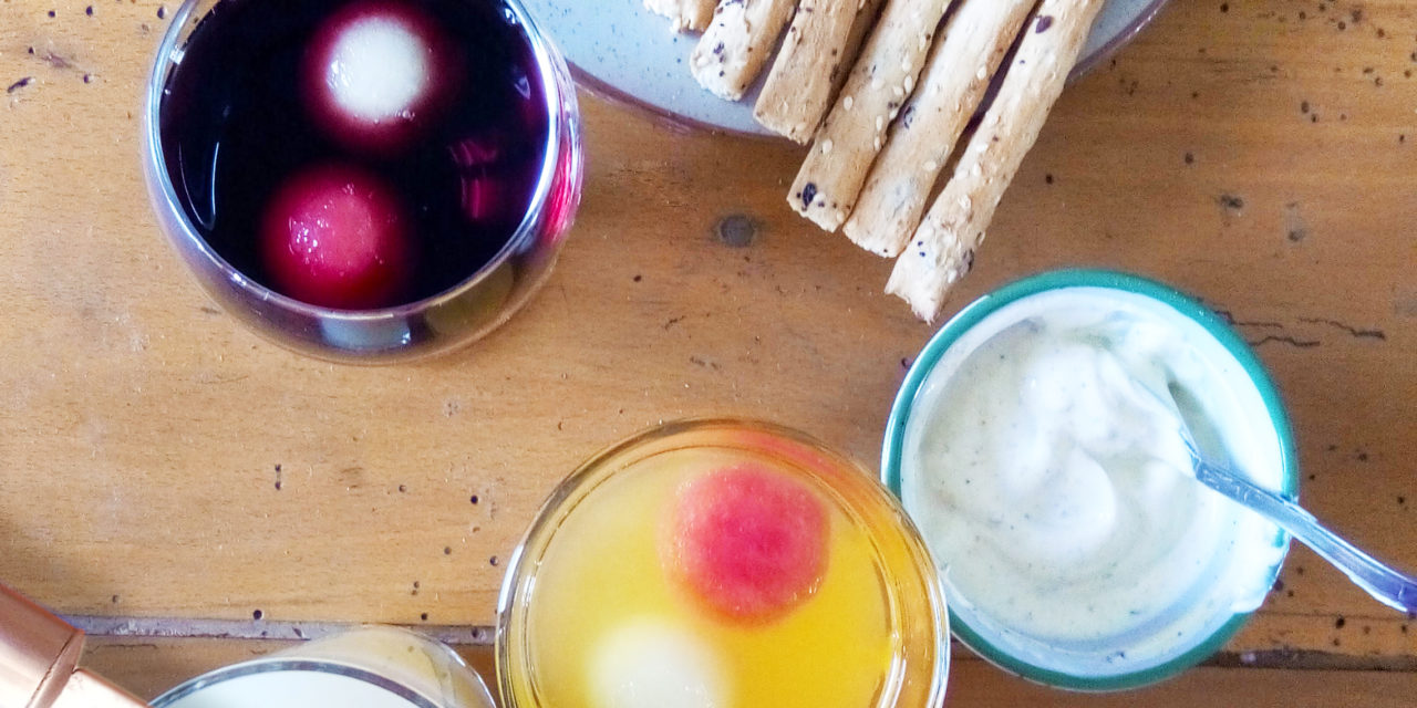 Homemade summer fruits ice cubes