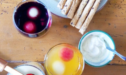 Homemade summer fruits ice cubes