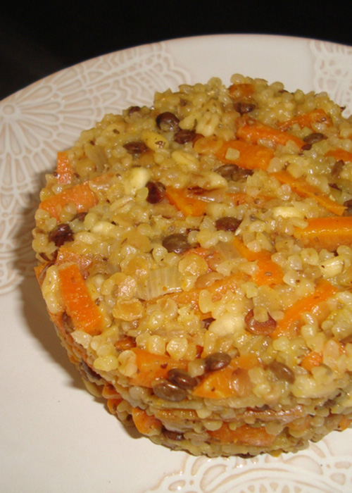 Dahl de carottes aux céréales et lentilles