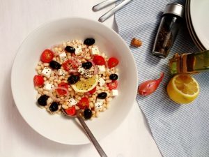 Salade de haricots coco à la grecque