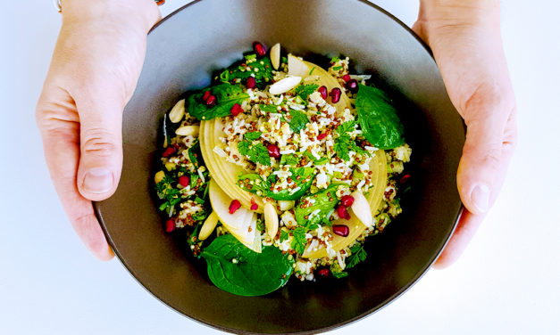 Salade japonaise au Riz des 2 mondes, nashi et amandes