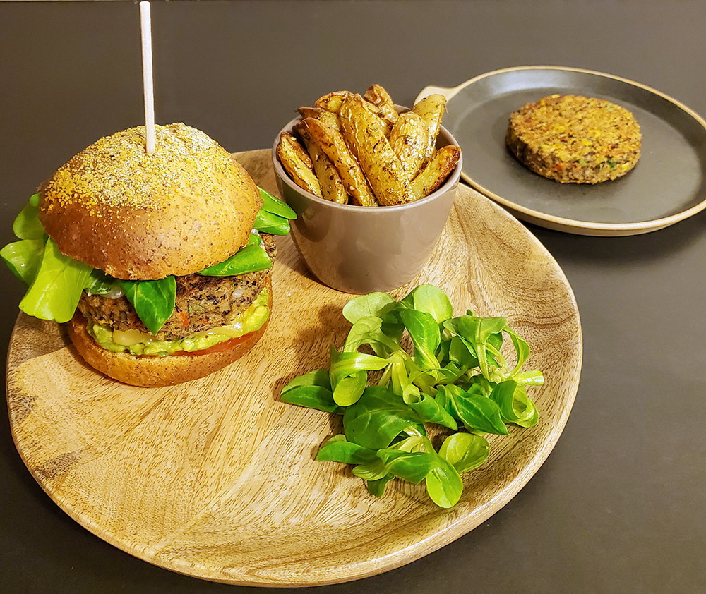 burger vegetarien steak haricot noir