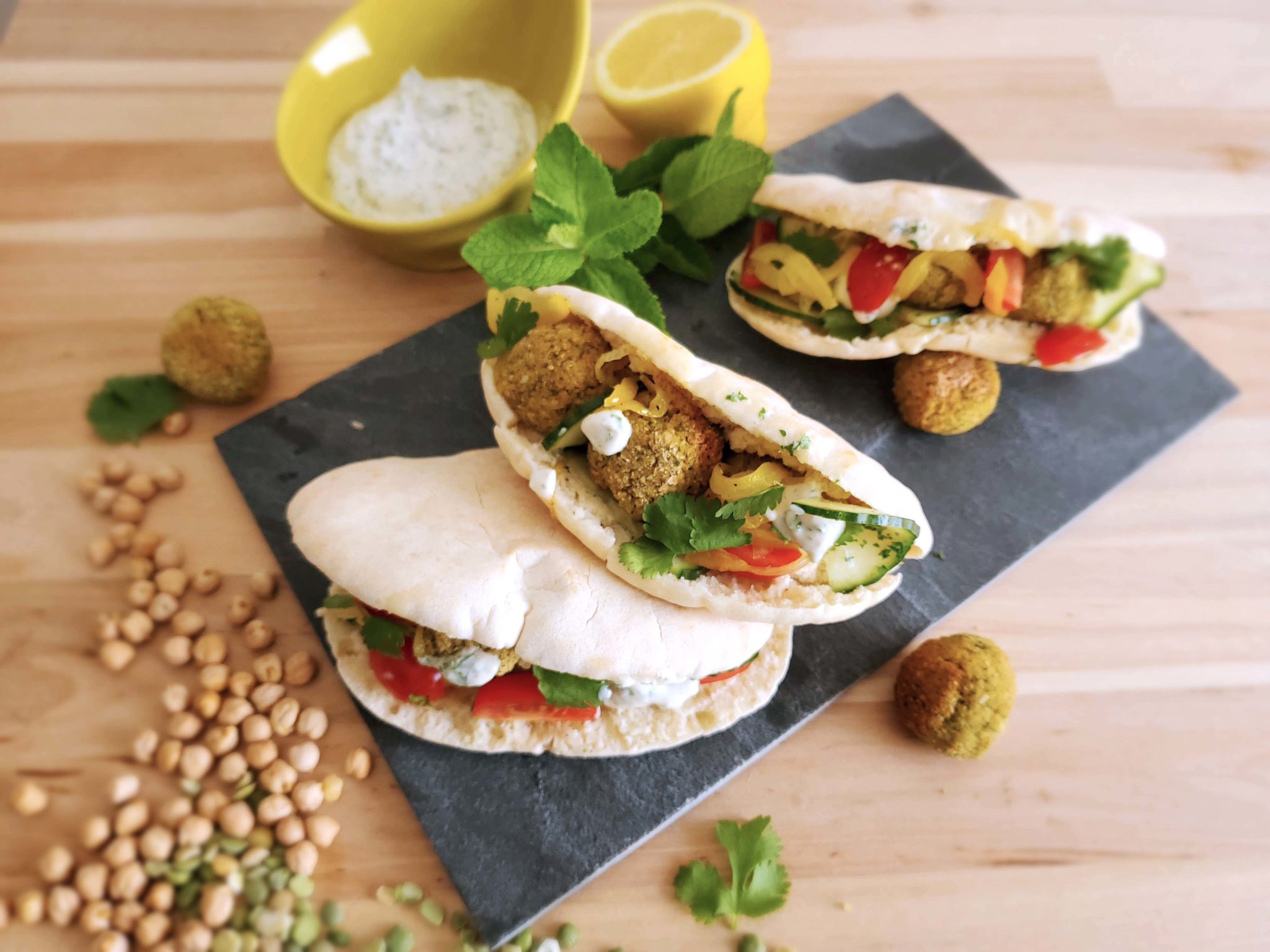 pita aux falafels